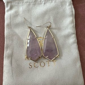 Kendra Scott Earrings in Gold & Amethyst